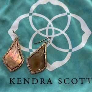 Kendra Scott Alex Iridescent Brown and Gold Earrings
